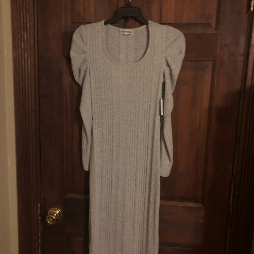 Pretty grey sweater dress new